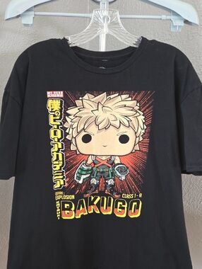 My Hero Academia Katsuki Bakugo Mens Black Graphic Tee